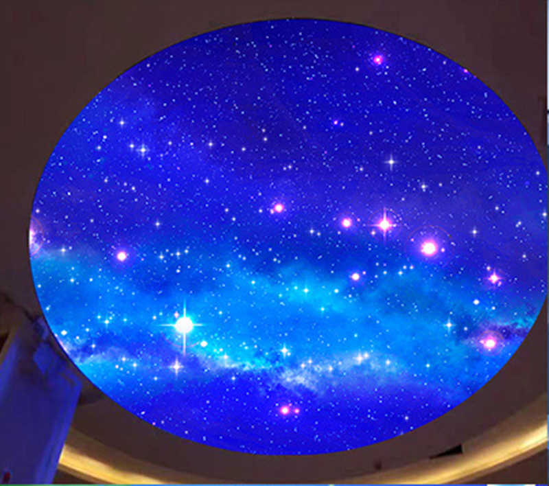 round dynamic stretch ceiling starry sky